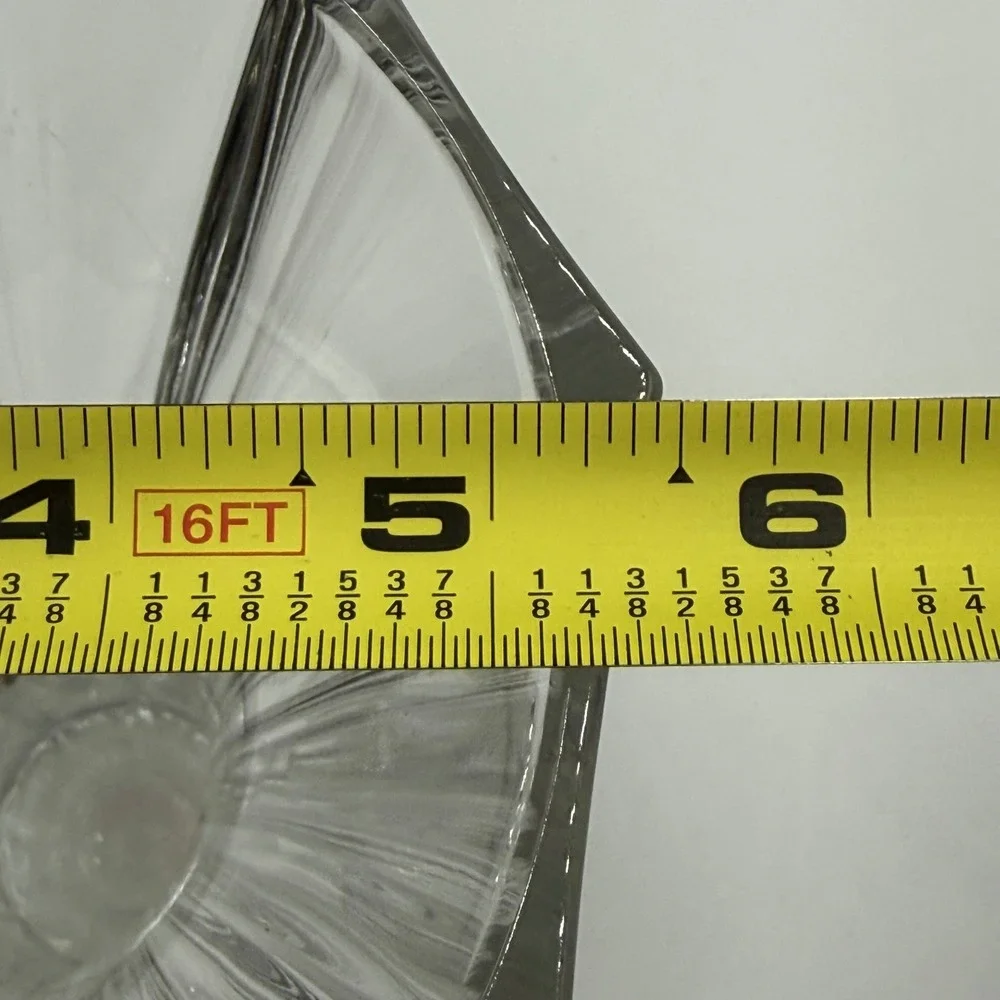 Nachtmann Saphir 24% Lead Crystal Vase 8.5 Inch Flared Paneled Germany